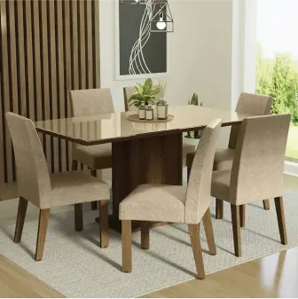 Conjunto de mesas e cadeiras Madesa